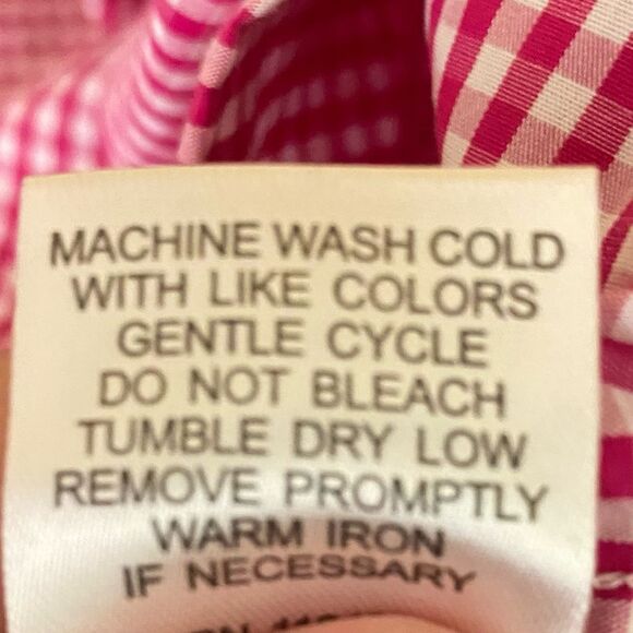 Tailorbyrd Collection Button Down Shirt Gingham Check Pattern Mens Size Small - Picture 6 of 6